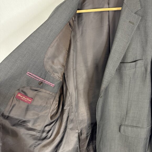 Pronto Uomo Couture Men 50 Gray Wool Sport Coat Blazer  Tollegno 1900 Super 100s - Picture 8 of 9